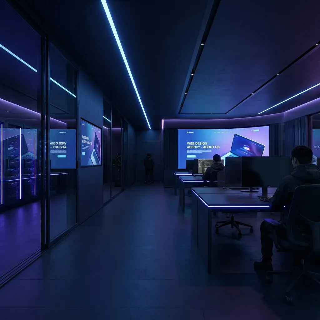 Modern web development office